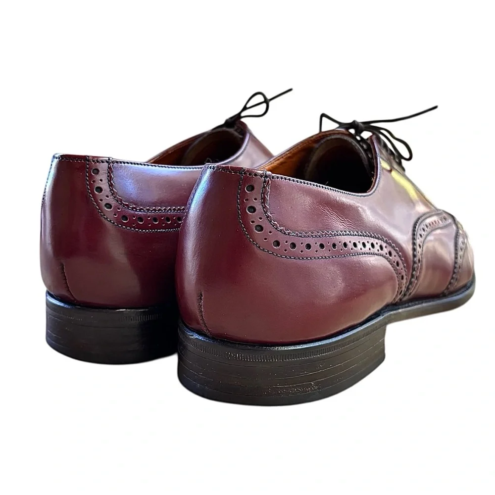 🍁GRENSON Royal Windsor Saphir Red Leather Wingtip Oxfords🍁 - Picture 11 of 14